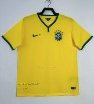 2014 Brazil Home Retro Kit Vintage T-Shirt