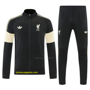 Liverpool Black & Cream Full Zipper Jacket Tracksuit + Long Pants