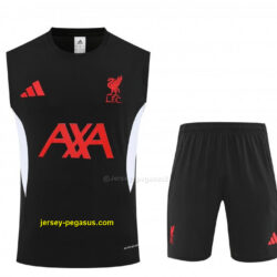 Liverpool Black Sleeveless Training Vest +Shorts Set