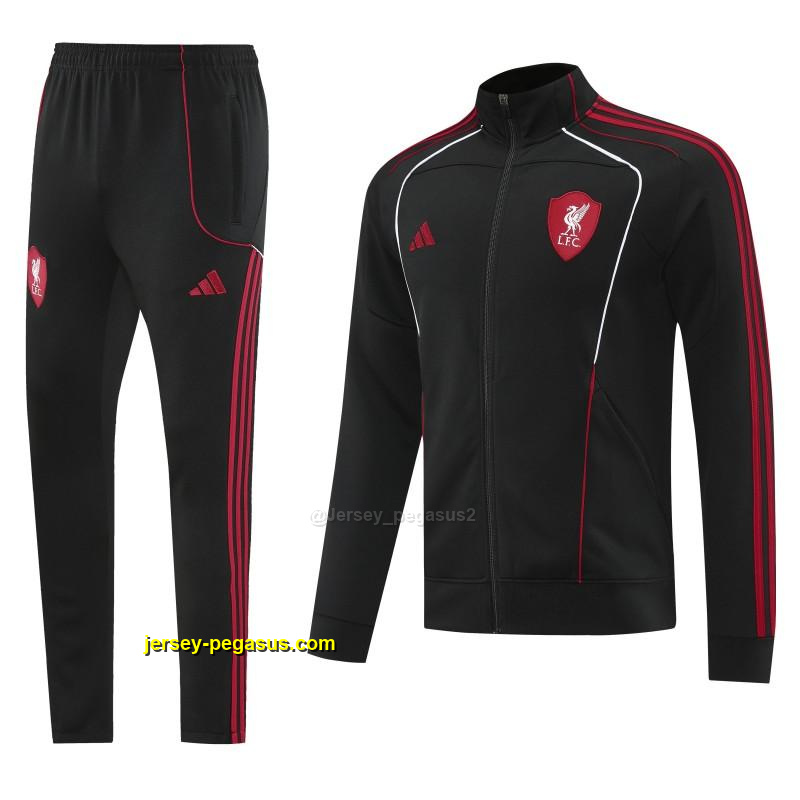 Liverpool FC Black Full zipper Jacket Tracksuit+ long pants Liverpool FC Black Full zipper Jacket Tracksuit+ long pants