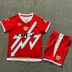 Rayo Vallecano Away Kid Kits Youth Apparels Soccer