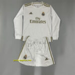 Real Madrid Home Long Sleeve Retro Kid Kits Youth Apparels Soccer