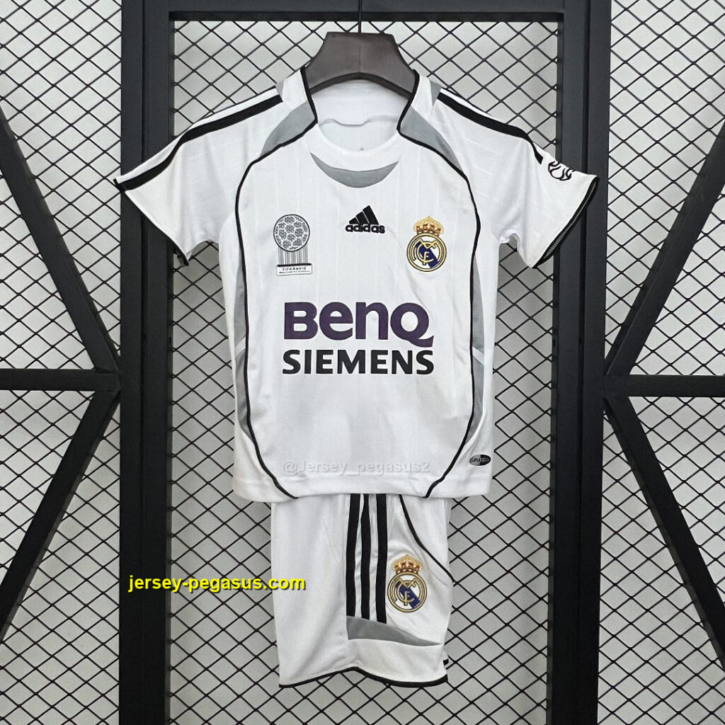 Real Madrid Home Retro Kid Kits Youth Apparels Sport