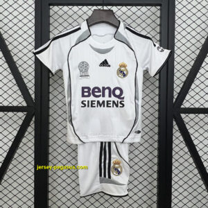 Real Madrid Home Retro Kid Kits Youth Apparels Sport