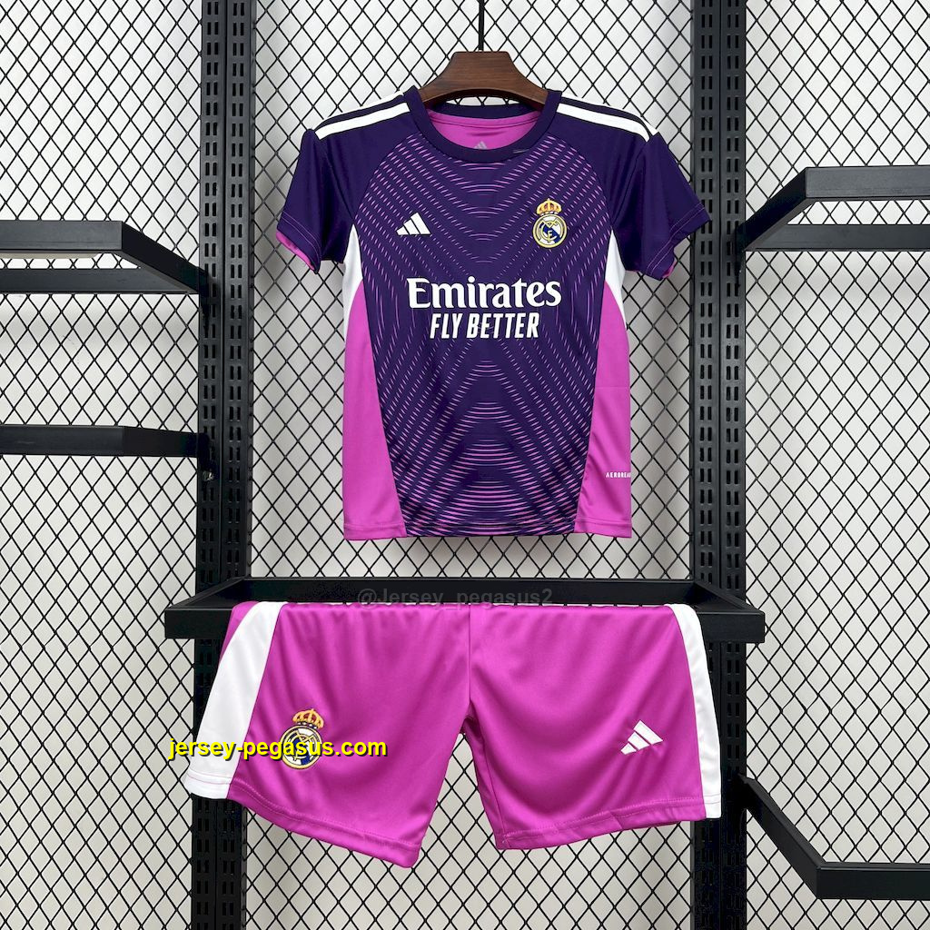 Real Madrid Purple Goalkeeper Kid Kits Youth Apparels