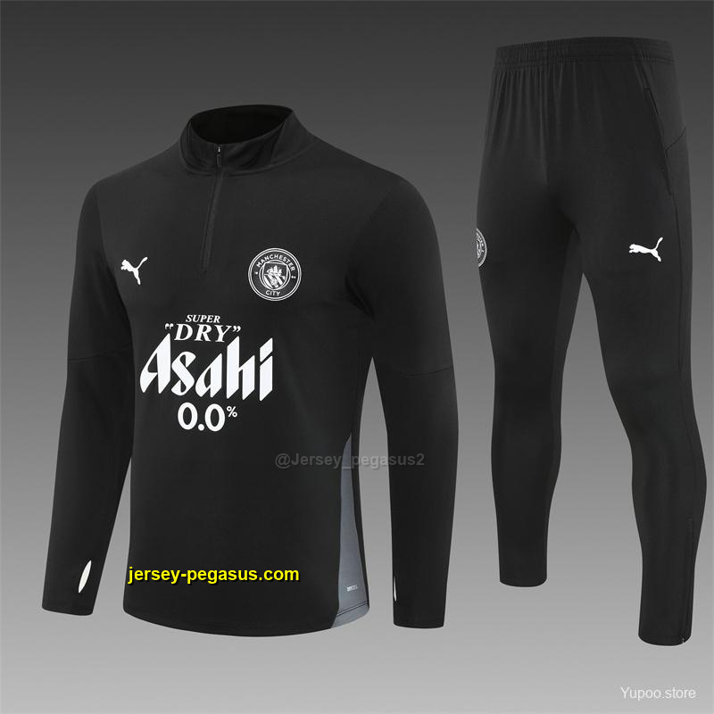 Manchester City Black Half Zipper Jacket+Long Pants Manchester City Black Half Zipper Jacket+Long Pants