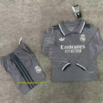 Real Madrid Third Long Sleeve Kid Kits Youth Apparels Soccer