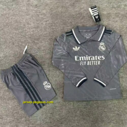 Real Madrid Third Long Sleeve Kid Kits Youth Apparels Soccer