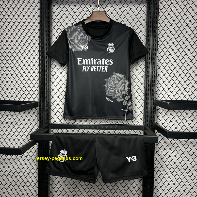 Real Madrid Y3 Kid Kits Black Youth Apparels