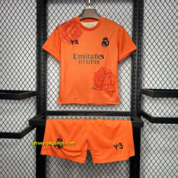 Real Madrid Y3 Kid Kits Orange Children Sets Football
