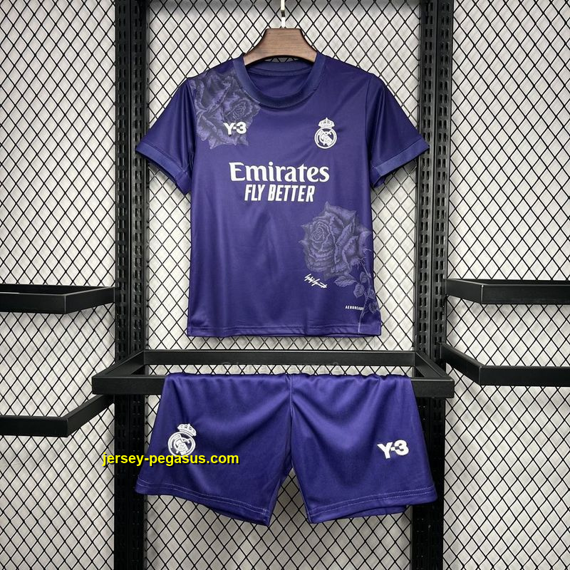 Real Madrid Y3 Kid Kits Purple Children Sets Football
