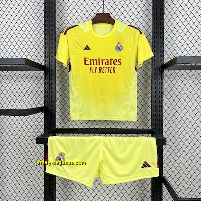 Real Madrid Yellow Goalkeeper Kid Kits Youth Apparels Joy