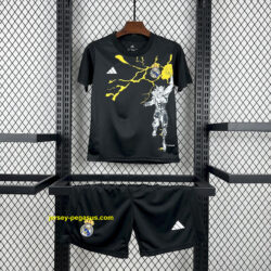 Real Madrid x Marvel Pre-Match Black Kid Kits Youth Apparels