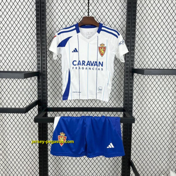 Real Zaragoza Home Kid Kits Youth Apparels Soccer