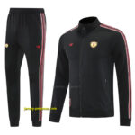 Manchester United Black Full Hoodie Zipper Jacket +Long Pants