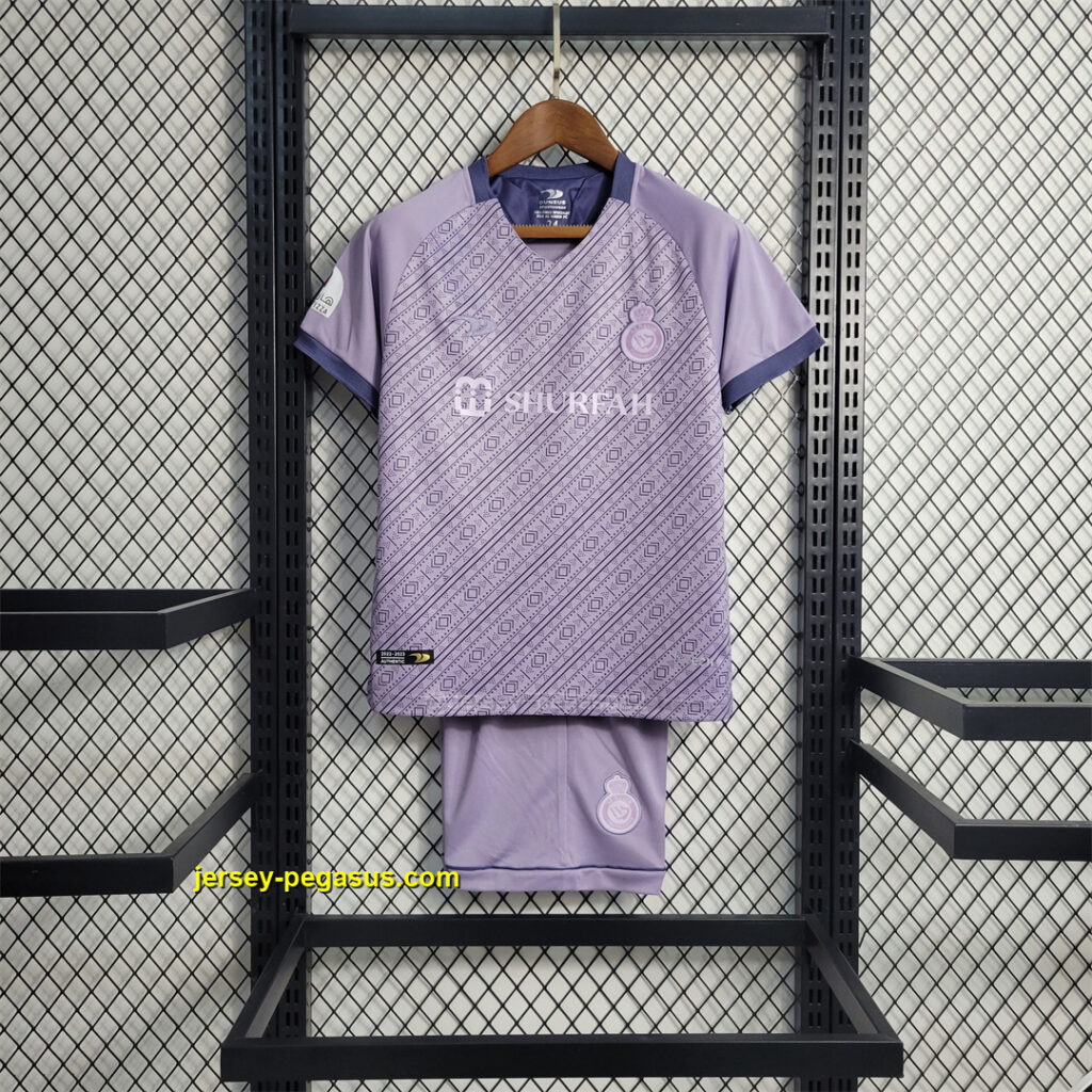 Saudi Al-Nassr third away kids kit