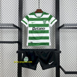 Sporting CP Home Kid Kits Youth Apparels Soccer