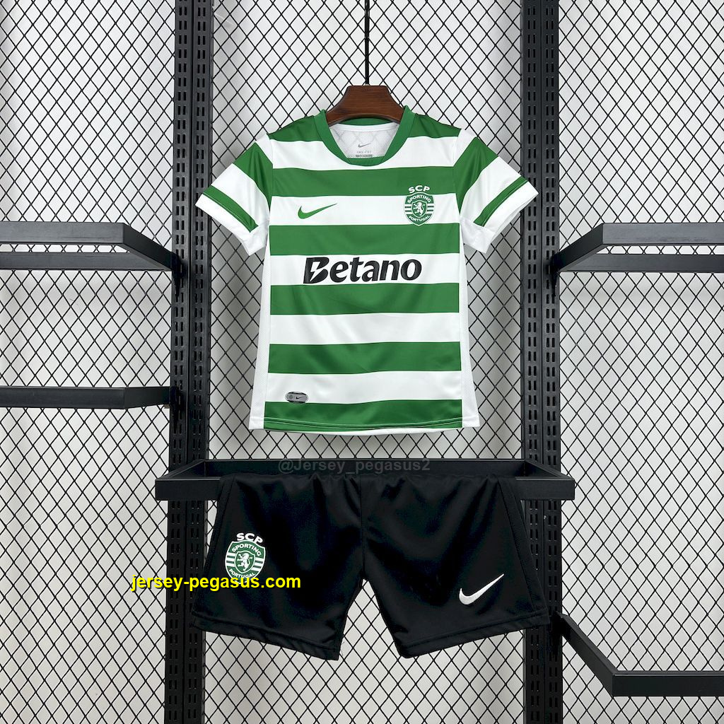 Sporting CP Home Kid Kits Youth Apparels Soccer