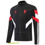 Manchester United Black Half Zipper Jacket+Long Pants
