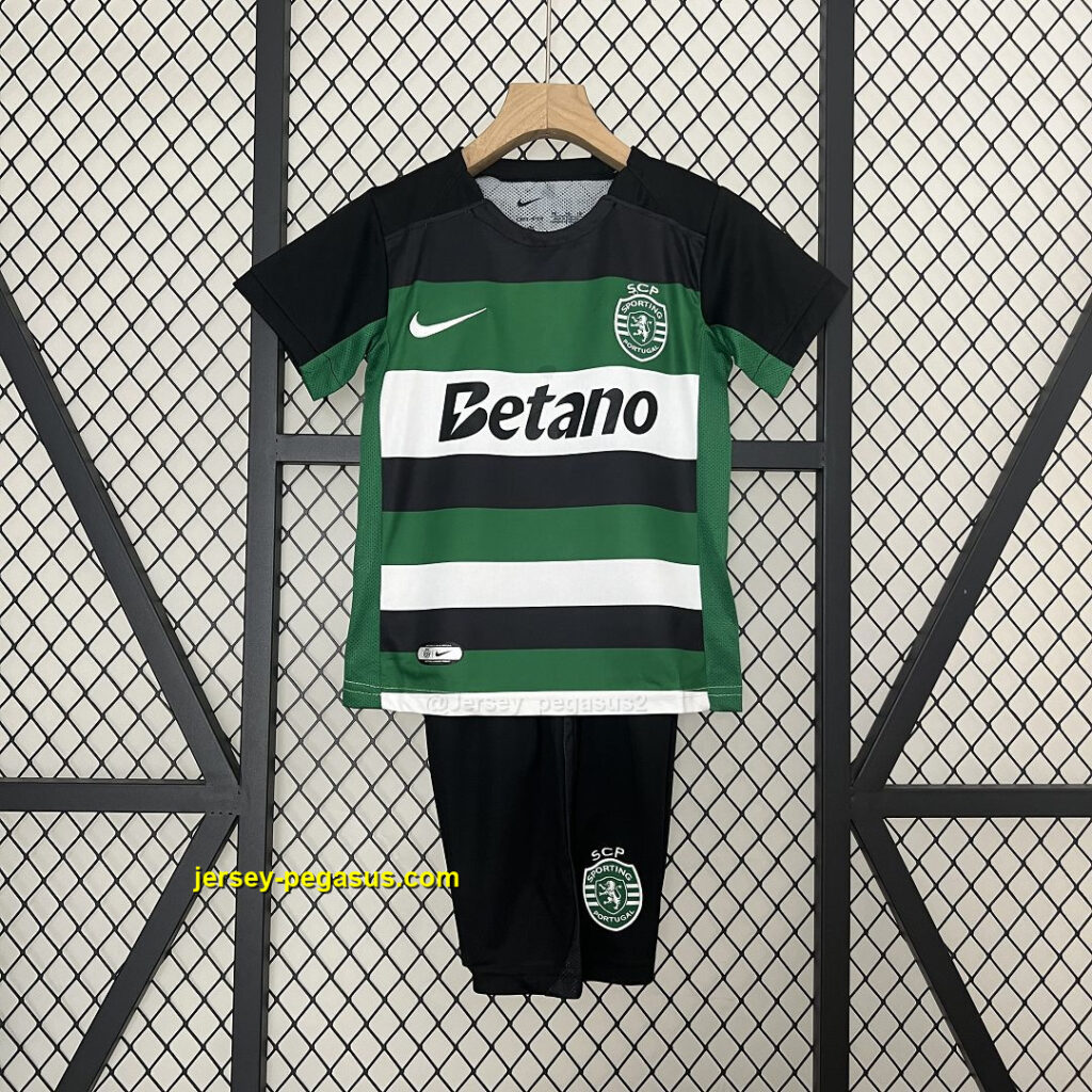 Sporting Lisbon Home Kid Kits Youth Apparels Football