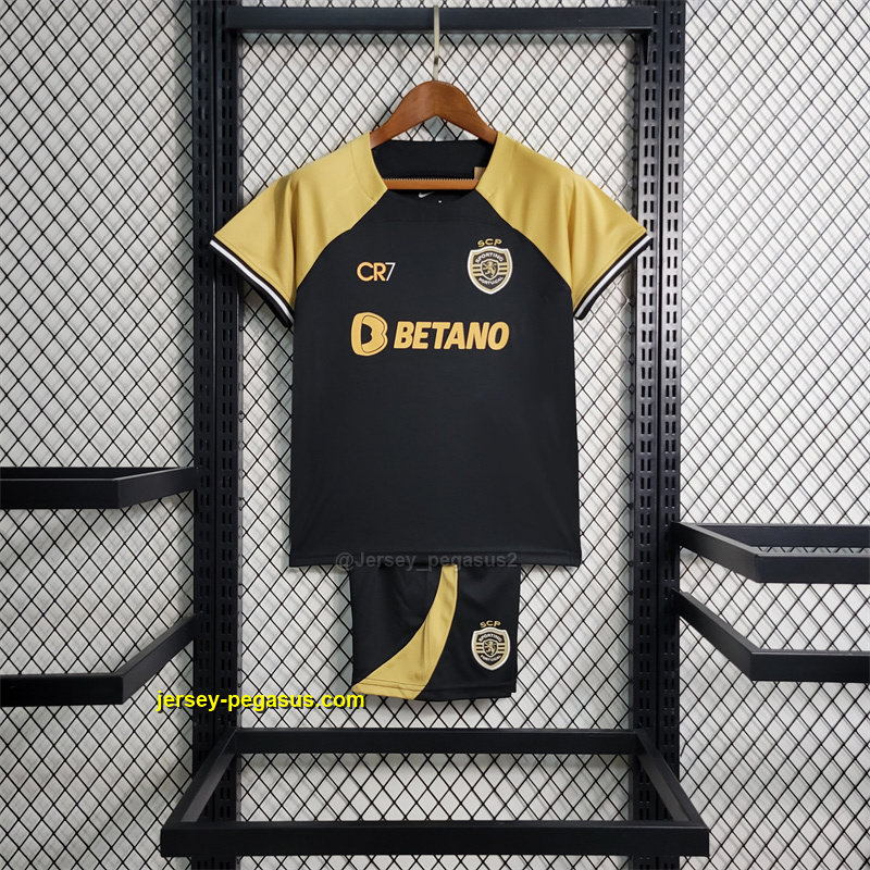 Sporting Lisbon Third Kids Kits Children Suits Football Jerseys
