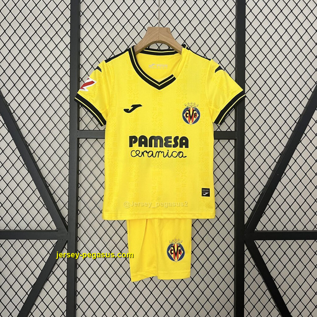 Villarreal Home Kid Kits Youth Apparels Football