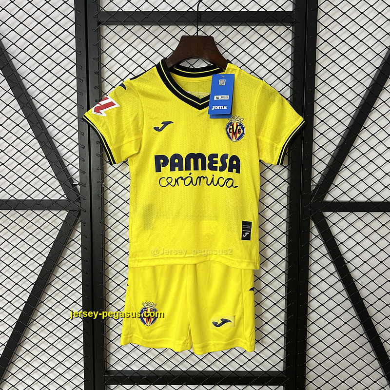 Villarreal Home Kid Kits Youth Apparels Soccer