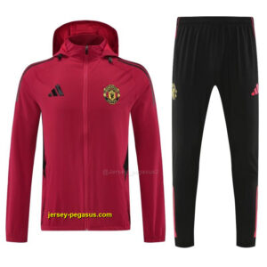 Manchester United Red Full zipper Jacket Tracksuit+ long pants