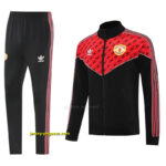 Manchester United RedBlack Full Zipper Jacket +Long Pants