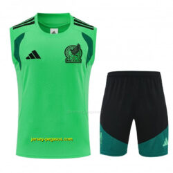 Mexico Green Sleeveless Training Vest + Black Shorts Set