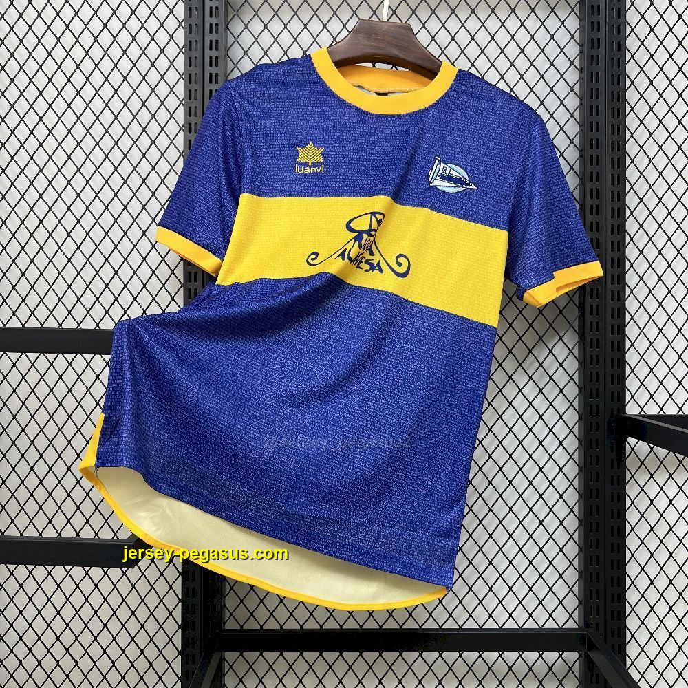 Deportivo Alaves Retro Champions League Final Vintage Shirt