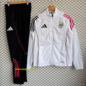 Mexico National Team White with Pink Full zipper Jacket Tracksuit+ long pants