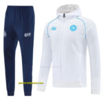 Napoli White Full zipper Jacket Tracksuit+ long pants