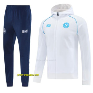 Napoli White Full zipper Jacket Tracksuit+ long pants