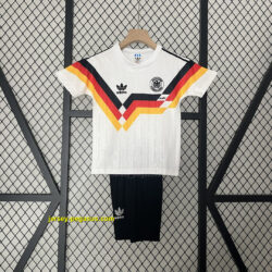 1990 Germany Home Retro Kids Kits World Cup Shirt Cheap Jerseys