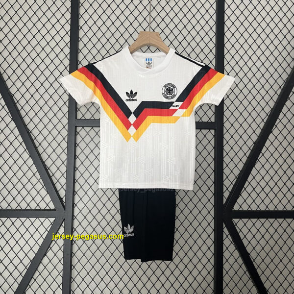 1990 Germany Home Retro Kids Kits World Cup Shirt Cheap Jerseys