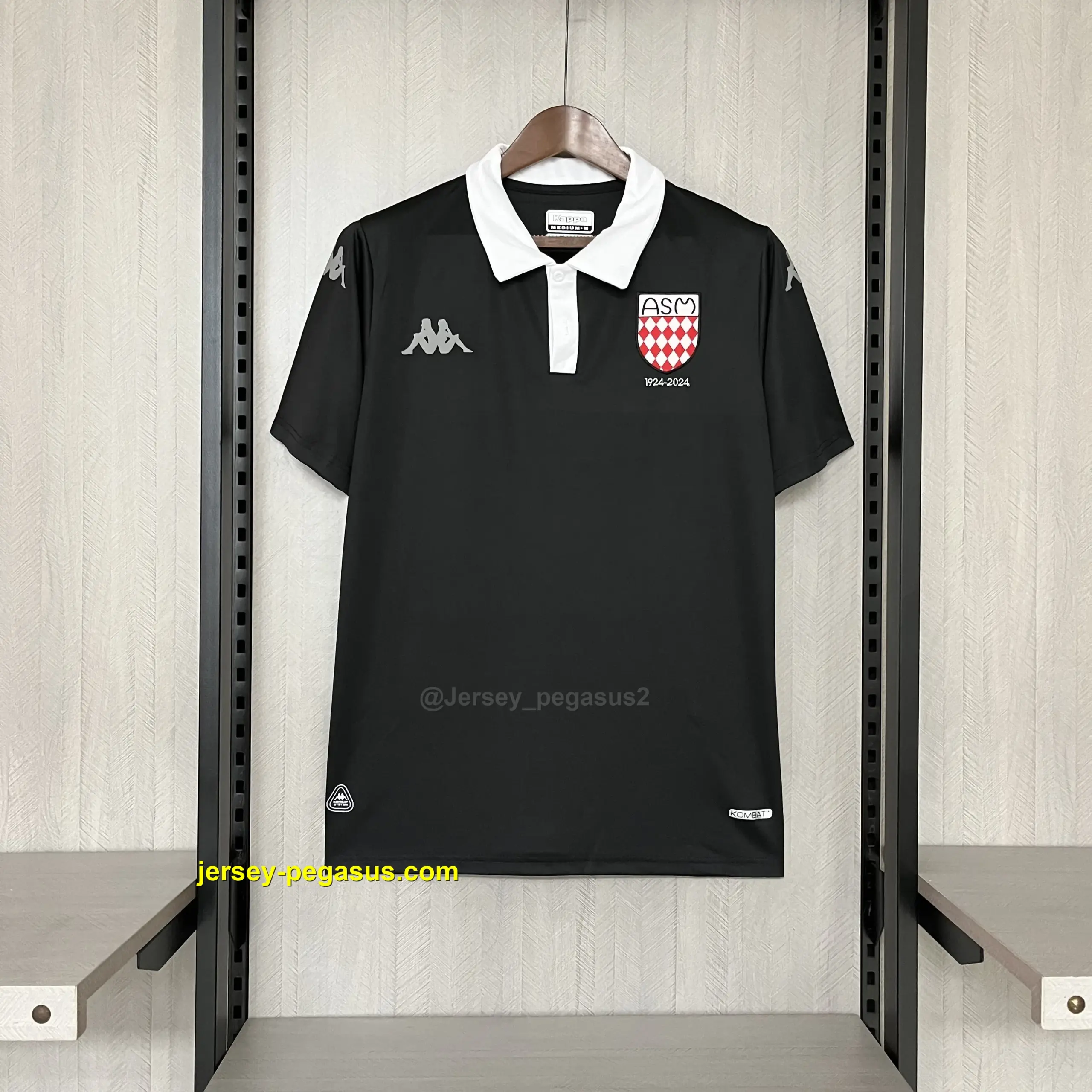 2025-26 AS Monaco 100th Anniversary Black Jersey 2025-26 AS Monaco 100th Anniversary Black Jersey