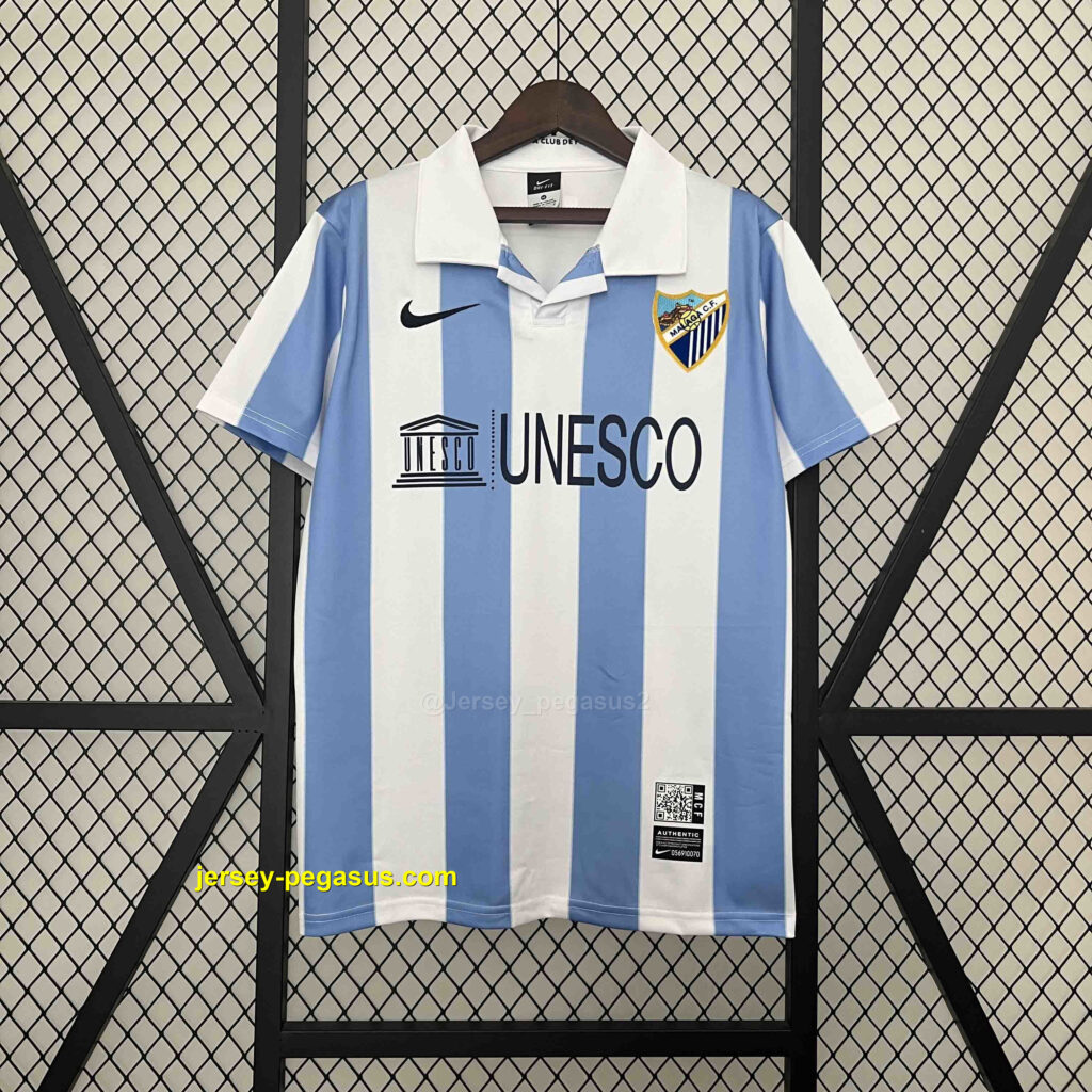 Malaga Home Retro Kit Football Apparel