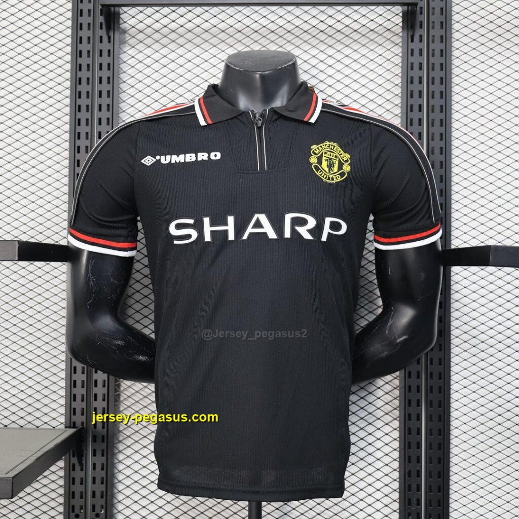 Manchester United Black Retro Kit Player Version Shirt