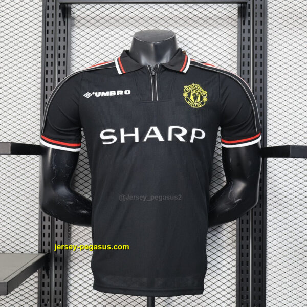 Manchester United Black Retro Kit Player Version Shirt