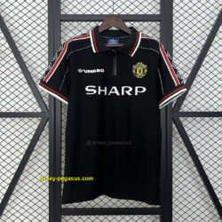 Manchester United Black Retro Kit Vintage Shirt