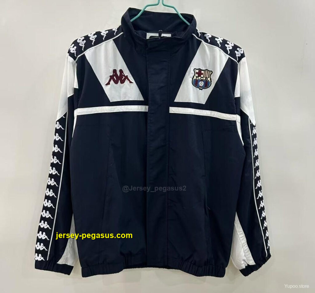 Barcelona 1967 Style BlackWhite Windbreaker