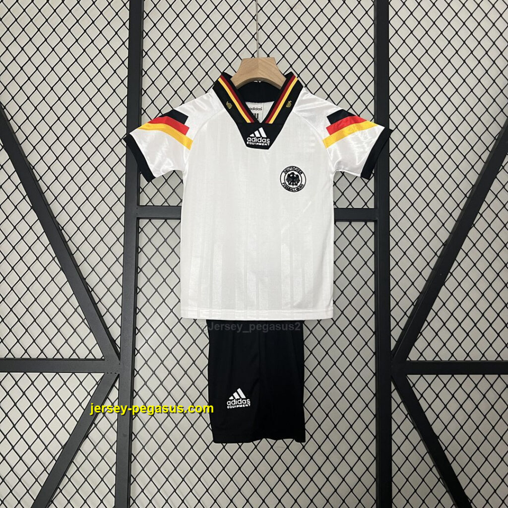 1992 Germany Home Retro Kids Kits Euro Cup Shirt Soccer Jerseys