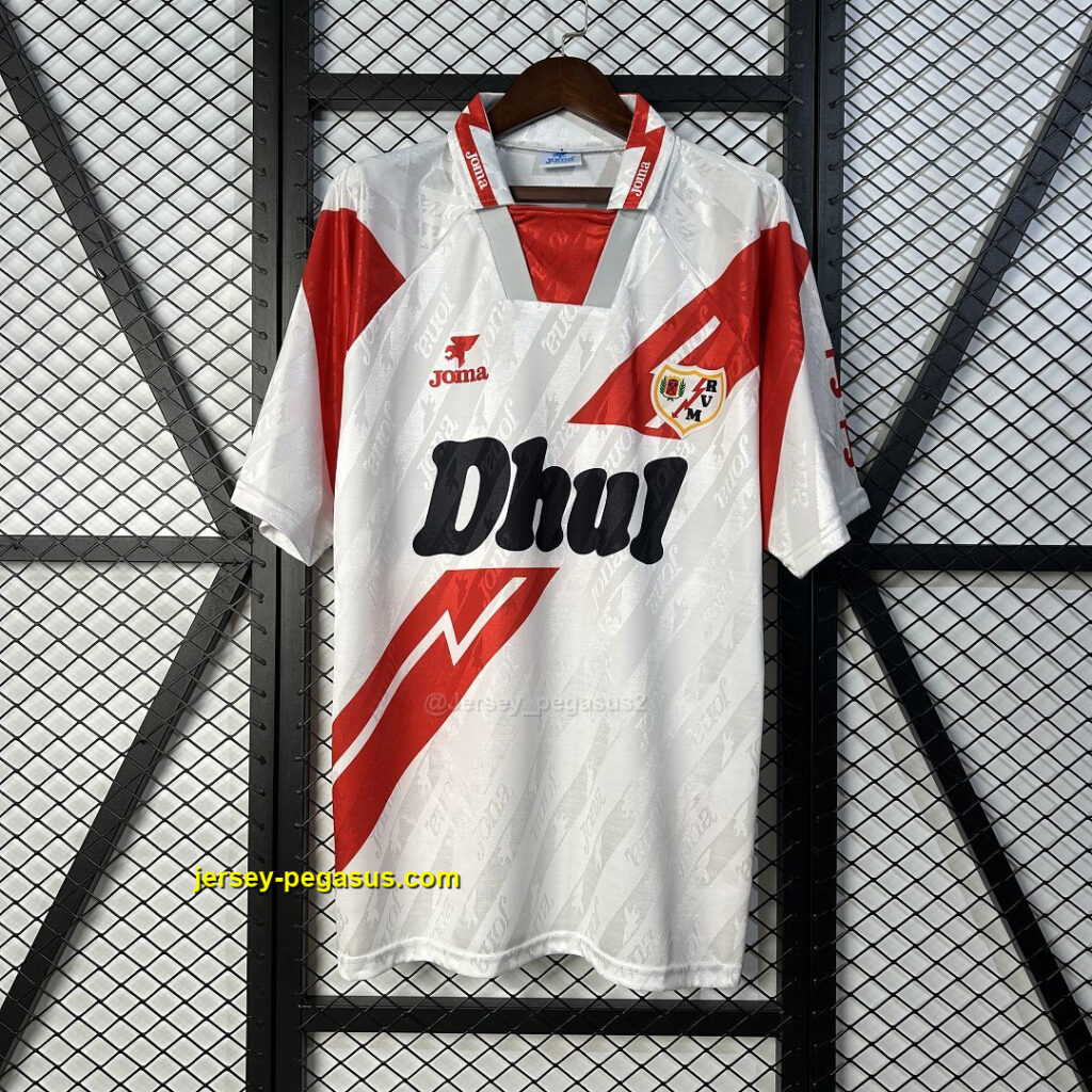 Rayo Vallecano Home Retro Kit Vintage Shirt Soccer