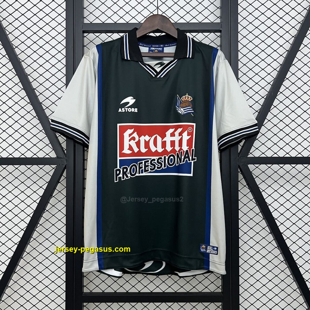 Real Sociedad Away Retro Kit Vintage Shirt