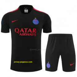 Pairs Black Short Sleeve+Soccer Shorts