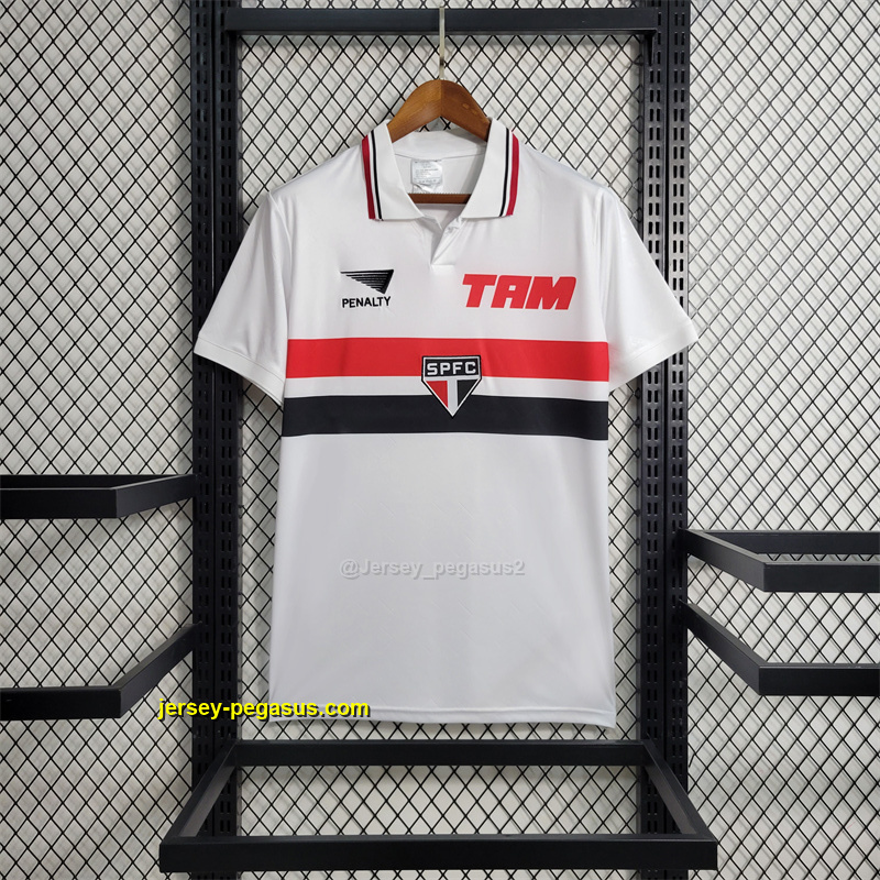 Retro Sao Paulo home Soccer Jerseys