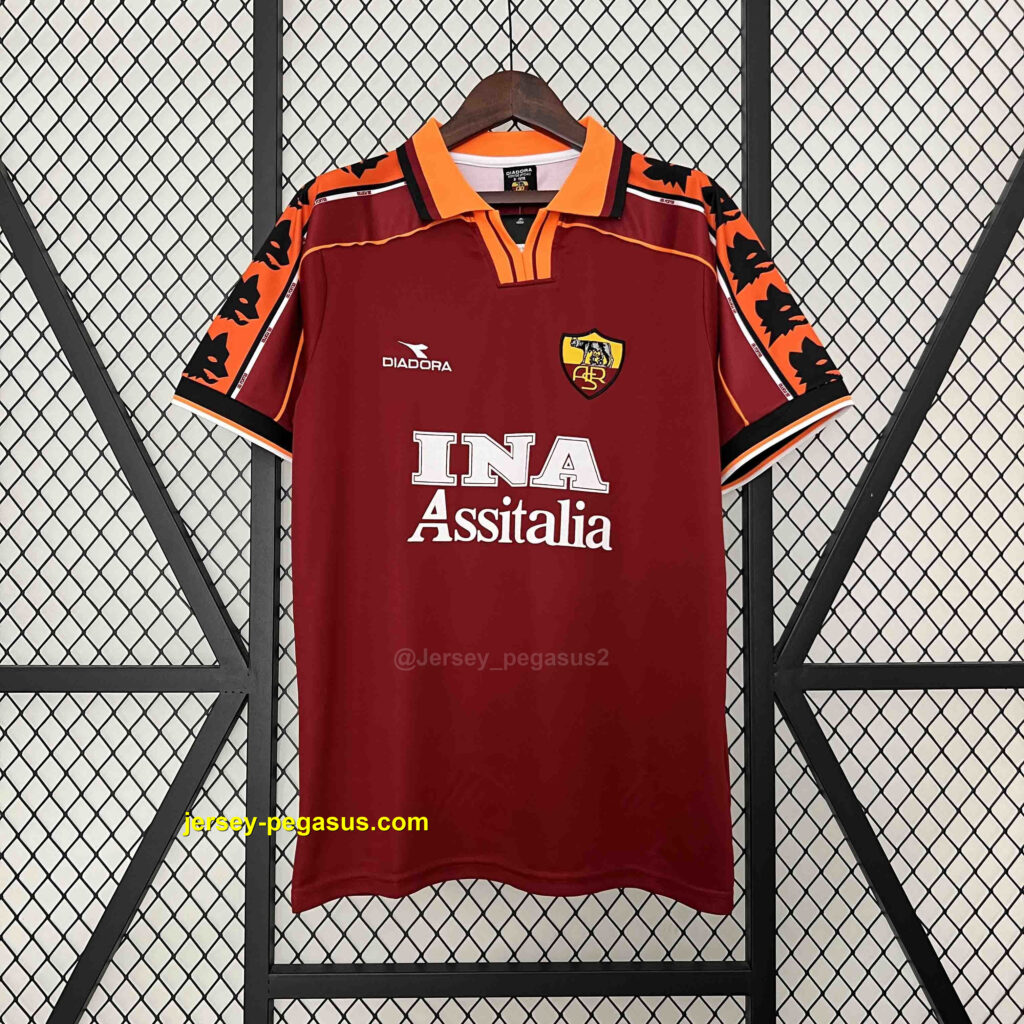 Roma Home Retro Kit Soccer Uniform