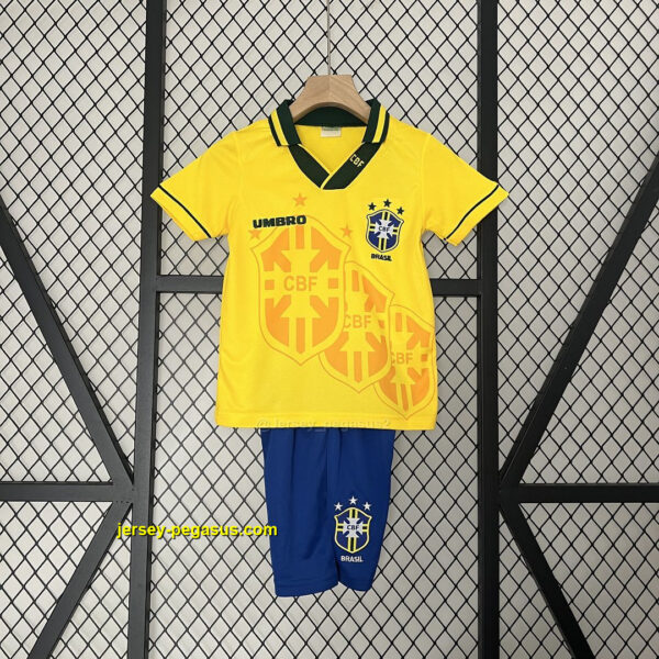 1994 Brazil Home Retro Kids Kits World Cup Shirt Soccer Jerseys
