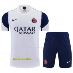 Paris Saint-Germain White Short Sleeve+Soccer Shorts